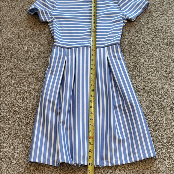 Draper James RSVP Preppy Coastal Stripe Fit & Flare Minimal Vacation Dress XS - Picture 4 of 5
